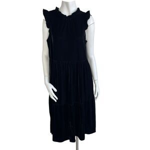 J. Crew Factory Black Midi Dress